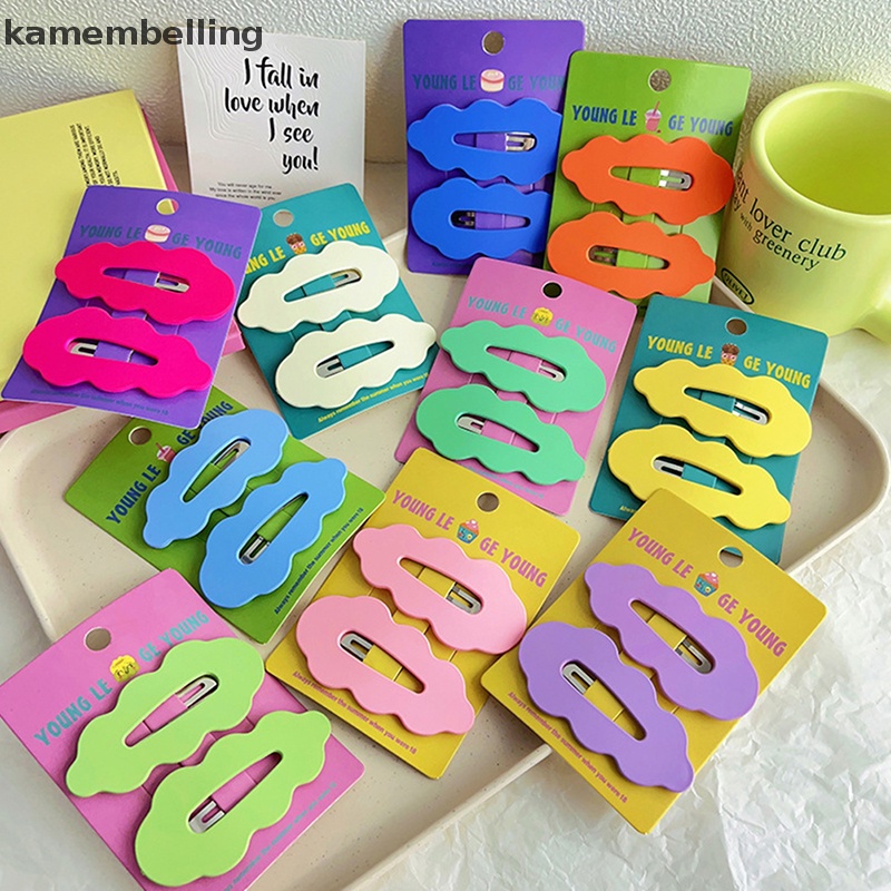 Set 2 Kẹp Tóc Hình Đám Mây Nhiều Màu Dễ Thương Cho Bé Gái