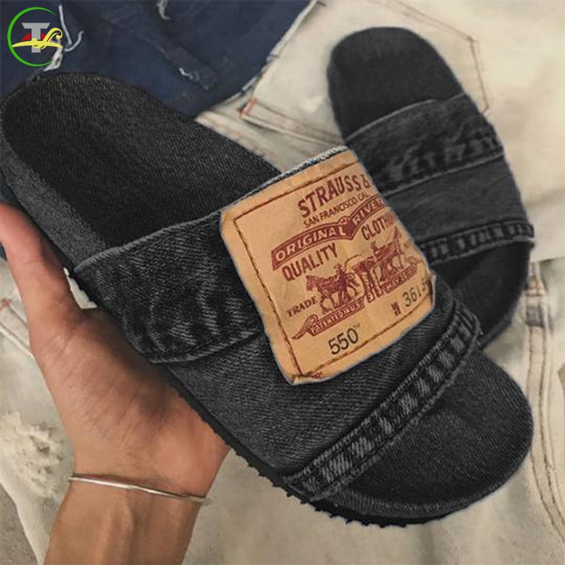Dép Denim Thời Trang Cho Nữ