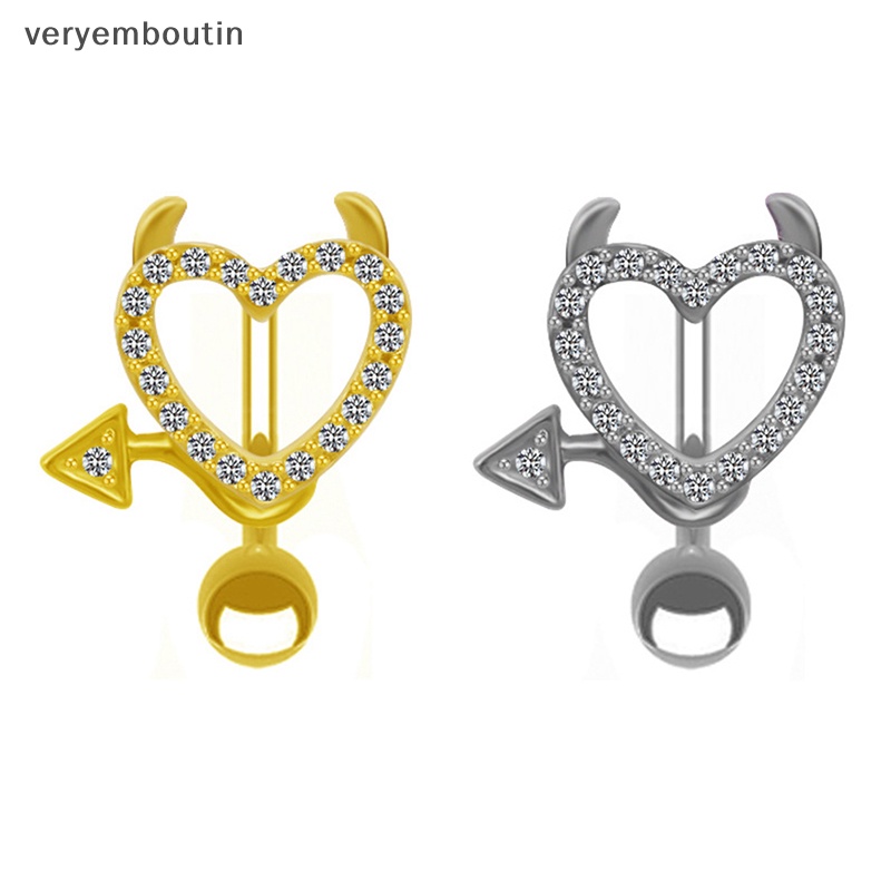 Khuyên RốN HìNh Tim BằNg ThéP Y Tế