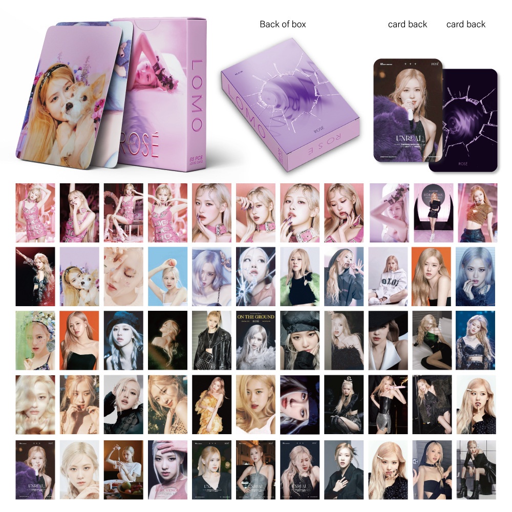 Hộp Set 55 Tấm Thẻ Ảnh Lomo Card Nhóm Nhạc BlackPink