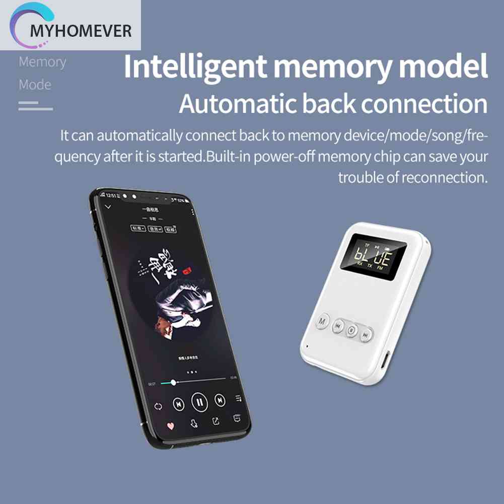 Bộ Thu Tín Hiệu Bluetooth 5.0 Có Màn Hình LED HD Cho Loa