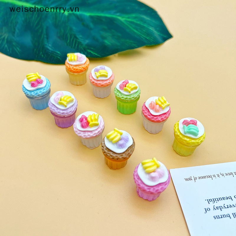 Set 2 Đồ trang trí Cốc Bánh Kem Phát Sáng Mini Độc Đáo