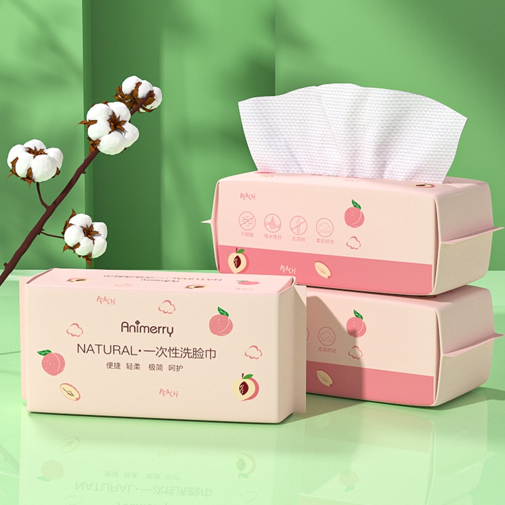 Bông Tẩy Trang Ướt Và Khô Bằng cotton Dày Dùng Một Lần