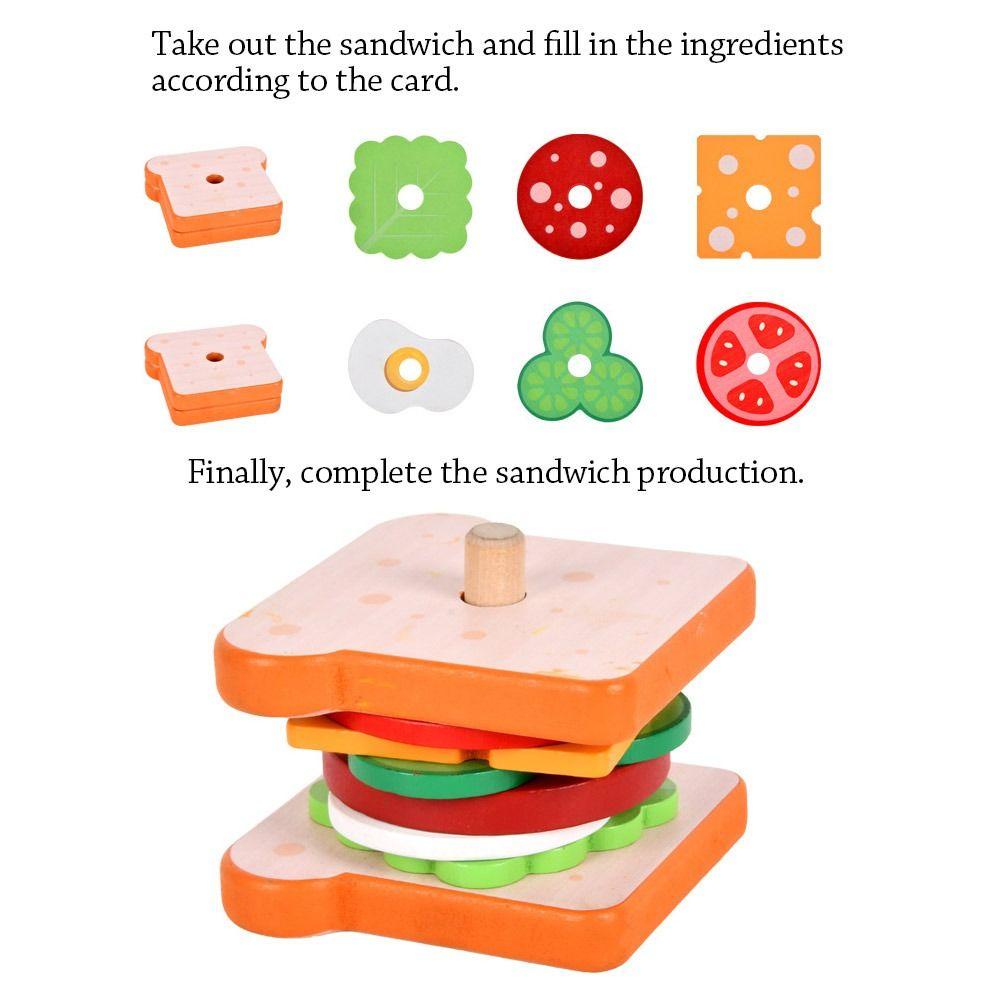 Layor1 Bộ Đồ Chơi Xếp Chồng Thức Ăn Theo Phương Pháp Montessori Cho Bé