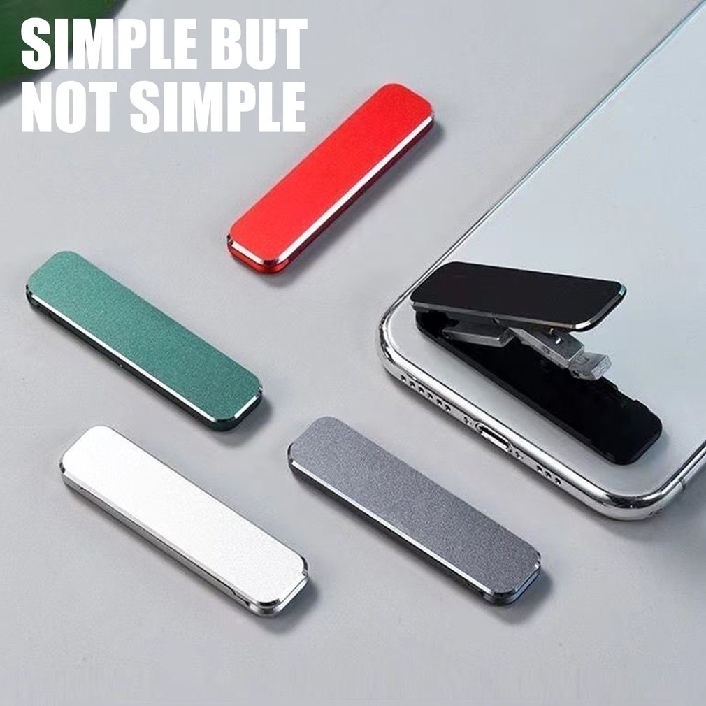 Cellphone Bracket Universal Mini Aluminum Alloy Adjustable Angle Back Sticked Socket Brackets Foldable Mobile Phone Stand [Q/3]