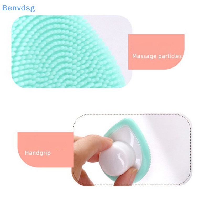 Bàn Chải Silicone Rửa Mặt Thủ Công Hình Trái Tim Có Tay Cầm