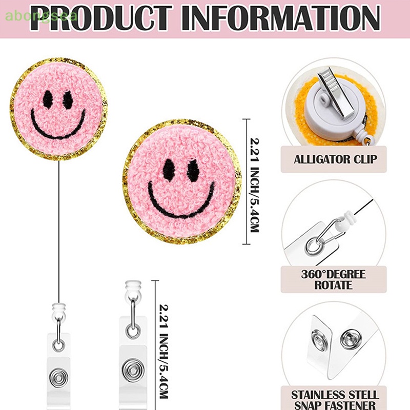 Abongsea Móc Treo Thẻ Bằng Nhựa ABS Có Thể Thu Gọn Tiện Dụng Cho Y Tá / Học Sinh