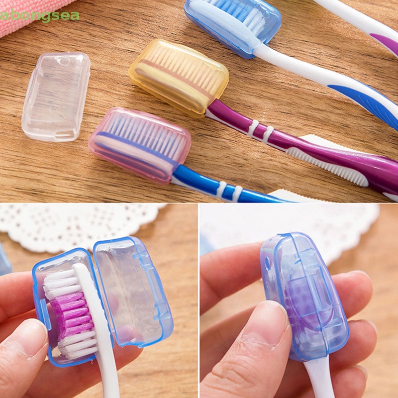 Bộ 5 Giá Đỡ Bàn Chải Đánh Răng Mini Có Nắp Đậy Tiện Dụng