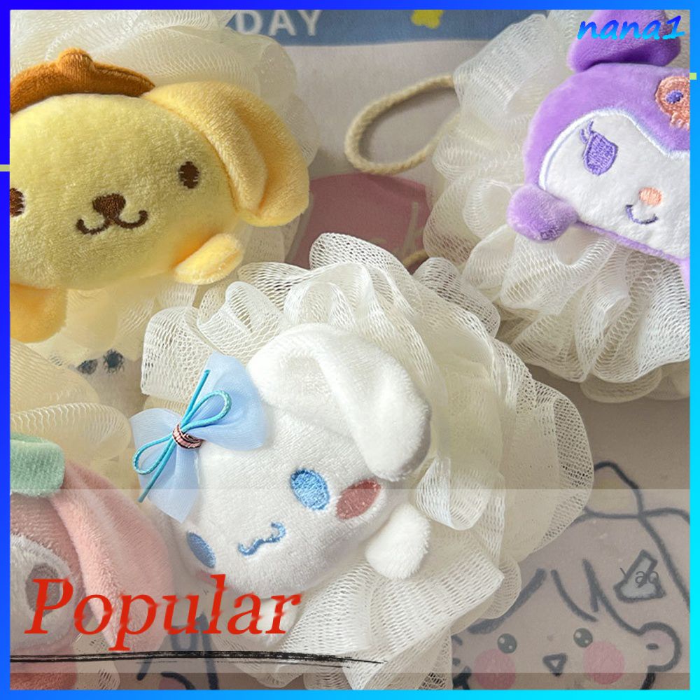SANRIO Bông Tắm Xơ Mướp Mini Mềm Mại Tạo Bọt Tiện Dụng