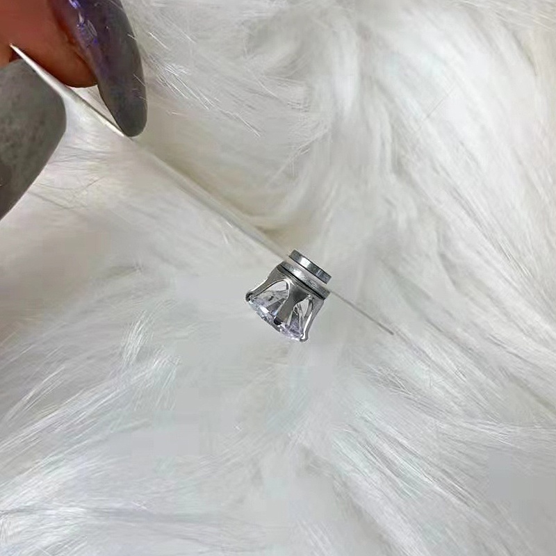 Bông Tai Nam Châm Hình Trái Tim Đính Đá Zircon Lớn Thời Trang Thanh Lịch Không Cần Xỏ Lỗ Dành Cho Trẻ Em Nam Nữ