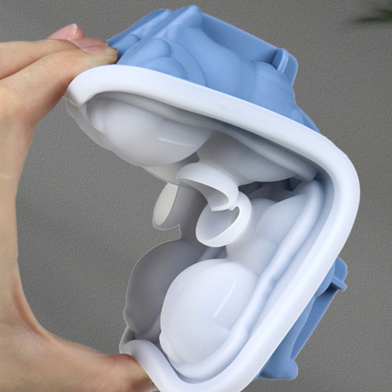 Khuôn Silicone Làm Đá 4 Ô Hình Chó Bull