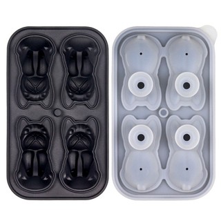Khay Silicone Làm Đá Hình Chó Bull