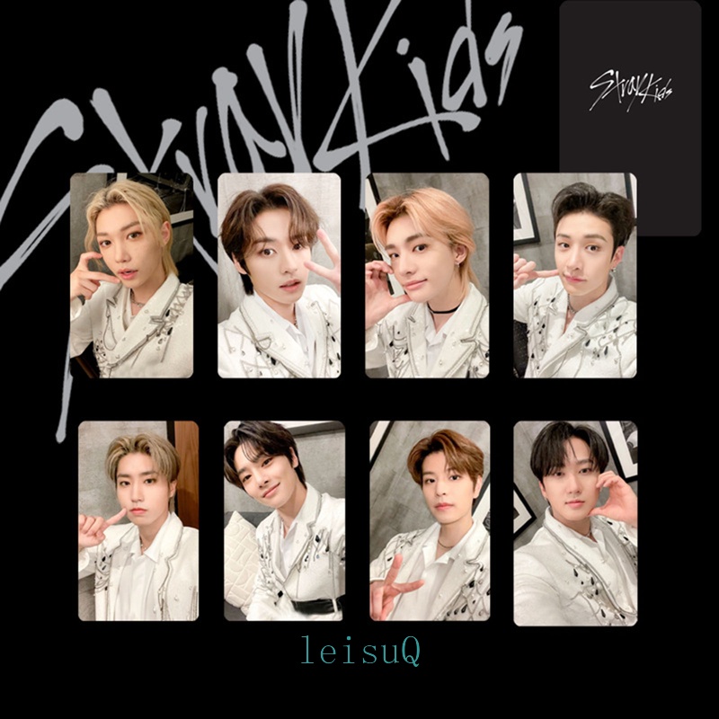 Set 8 Tấm Thẻ Hình Các Thành Viên Nhóm Nhạc Stray Kids