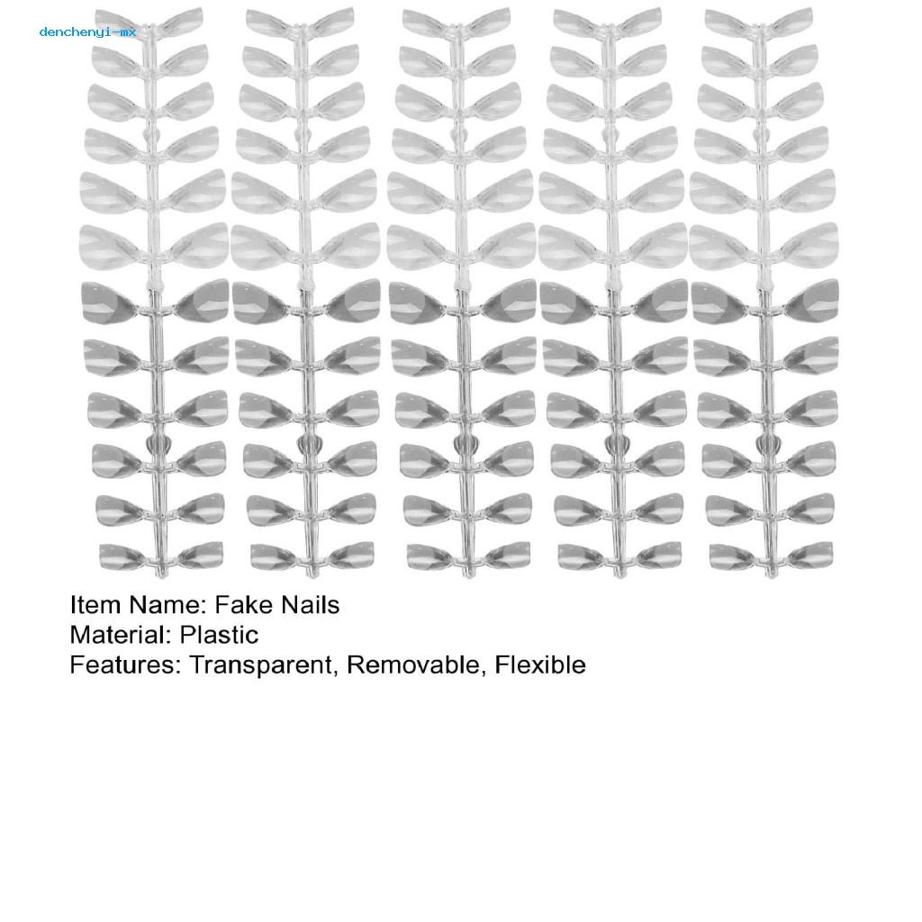 Set 120 Móng Tay Giả Trong Suốt Hình Vuông Dùng Trang Trí