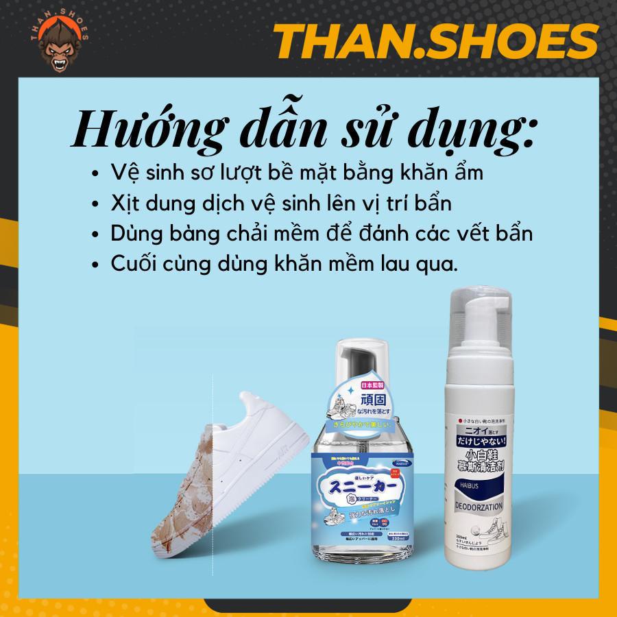 Tẩy Ố Vàng Và Giặt Khô Giày Trắng Chuyên Dụng - Than.Shoes
