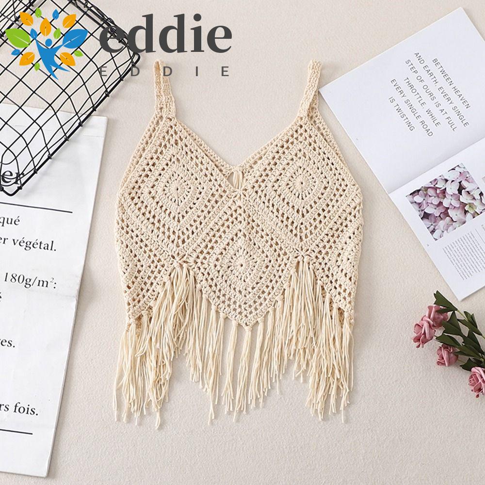 Áo Len Móc Tua Rua 26Eddie Phong Cách Thái Lan Bohemian Thời Trang Đi Biển Cho Nữ