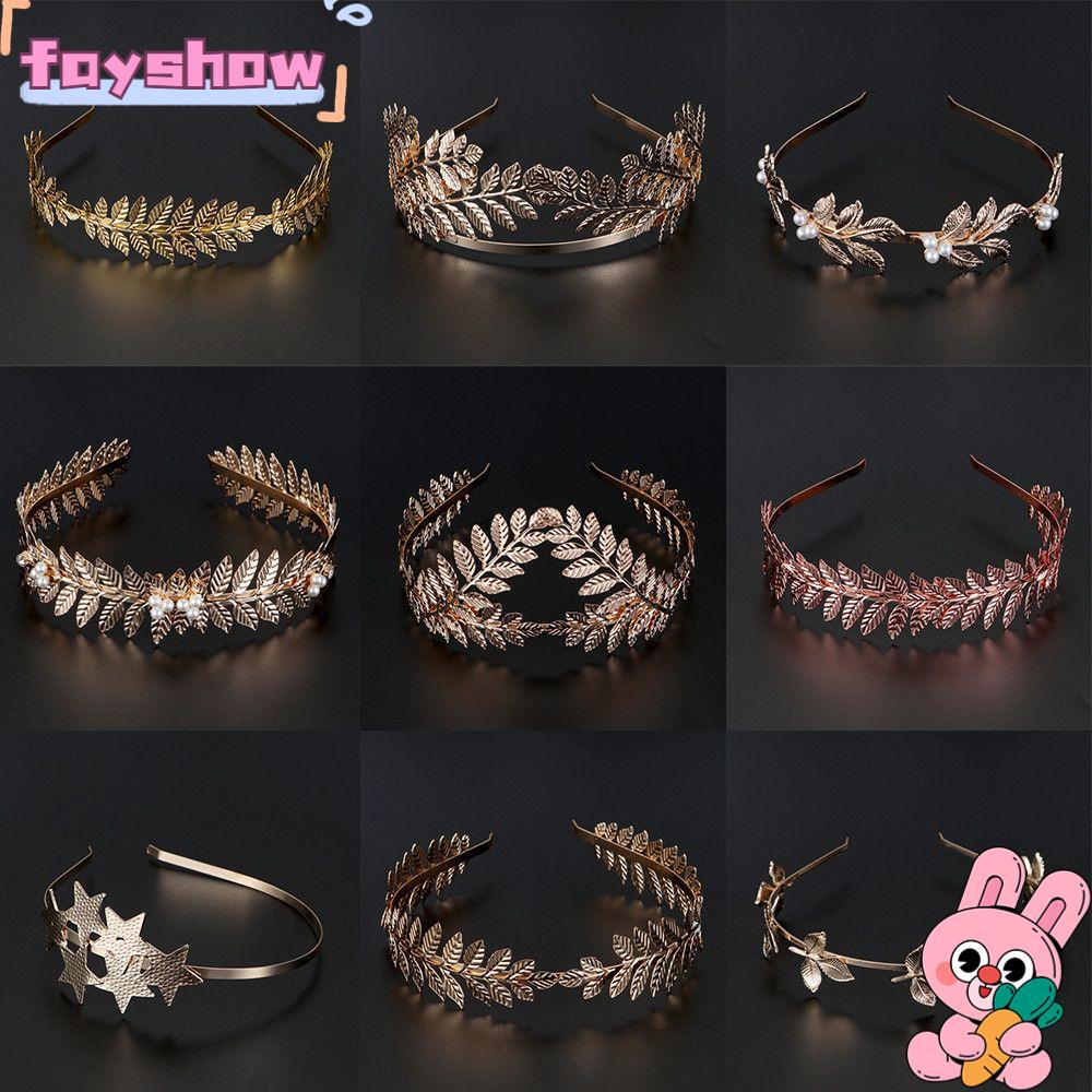 Dây Cột Tóc Hình Chiếc Lá Xinh Xắn Cho Nữ|Vương Miện Cài Tóc Cô Dâu Đính Đá Sang Trọng