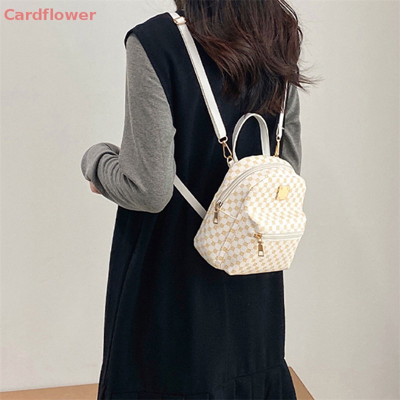 Ba Lô Mini Đeo Chéo Đựng Điện Thoại Họa Tiết Caro Hợp Thời Trang Mới