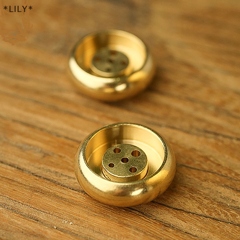 Lily 1pcs Chất lượng cao 5 lỗ mini Brass hương Burner Lư Hương Gậy Lư hương đứng chủ trang trí nội thất uuu
