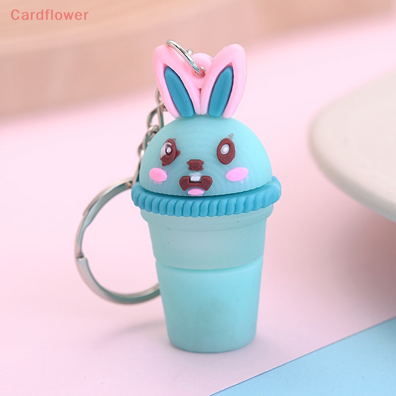 < Cardflower > Móc Khóa Hình Cây Kem Ba Chiều Sáng Tạo Trang Trí Túi Xách Mới