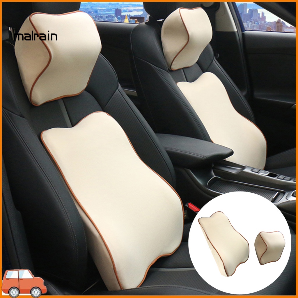 Bộ 2 Gối Tựa Lưng Bằng Cao Su Non Tiện Dụng Cho Xe Hơi