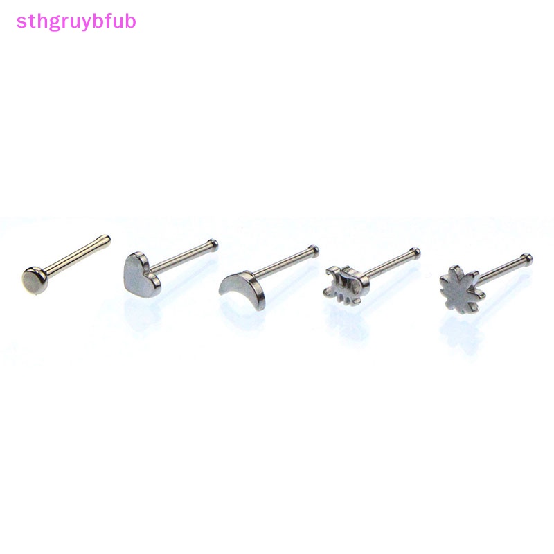 Set 40 Khuyên Mũi Thép Không Gỉ Đính Đá Pha Lê 20G