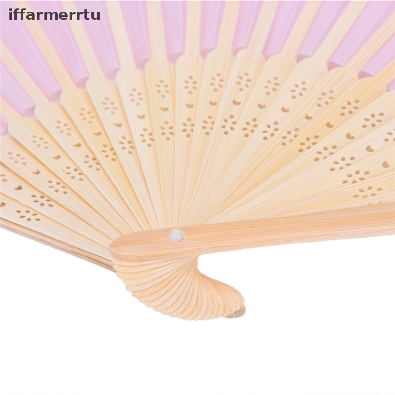 If 1 Chiếc Quạt Cầm Tay Bằng Tre Lụa Màu Ngà Trung Quốc Làm Quà Tặng Đám Cưới Bán Chạy Mertu