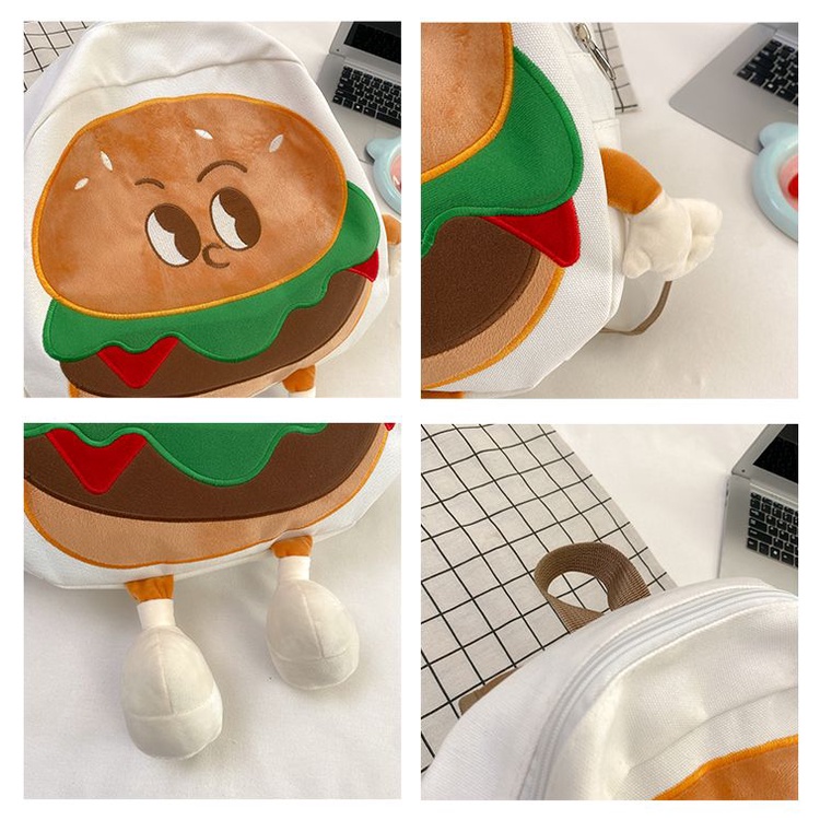 Balo Vải Canvas Cỡ Lớn In Hình Bánh Quy Dễ Thương Thời Trang 2023 Cho Nữ