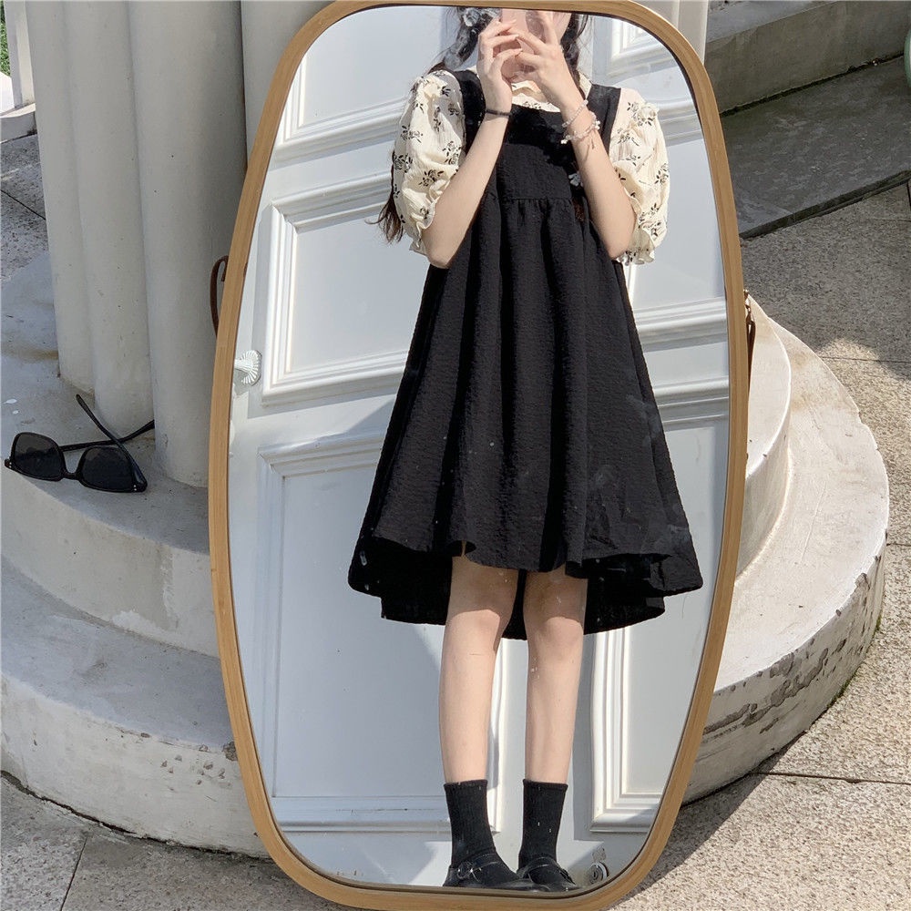 Đầm Yếm Dáng Rộng Mềm Mại Phong Cách Nhật Bản Thời Trang Mùa Hè Cho Nữ