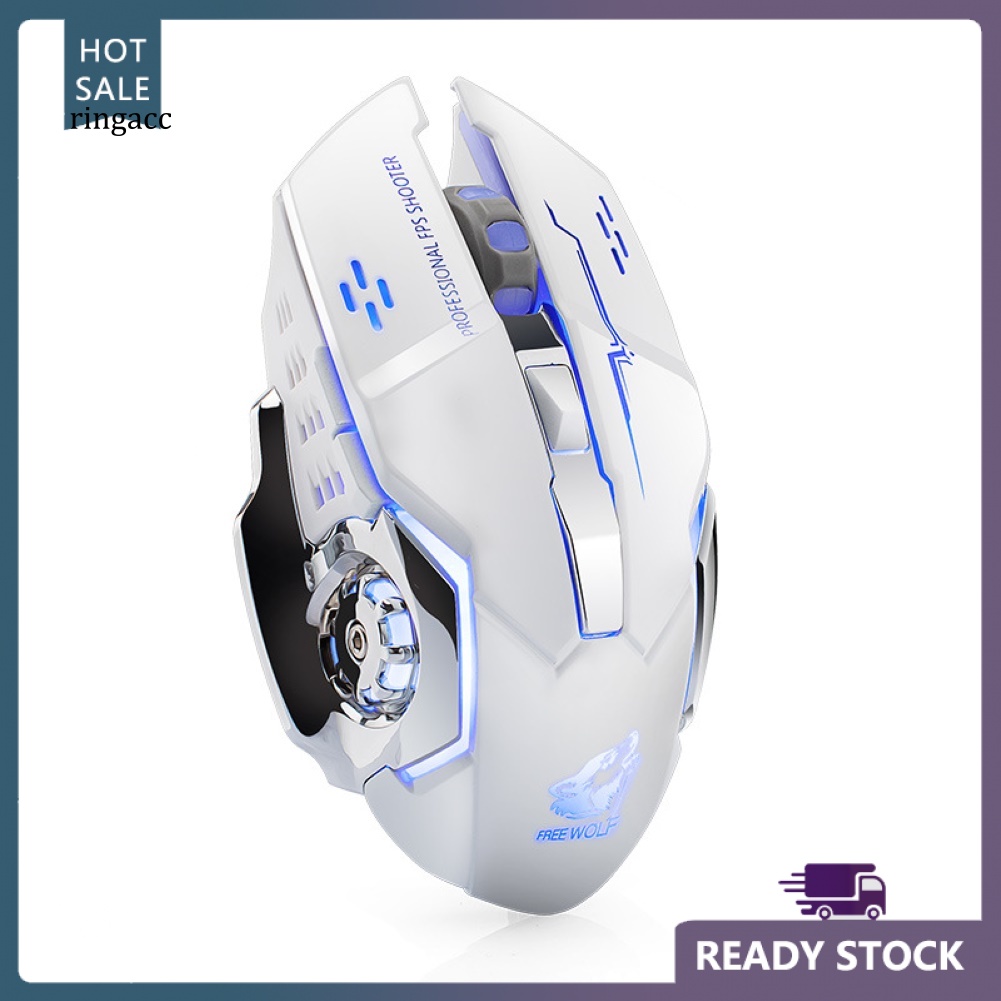 Rga Chuột Không Dây Chơi Game Có Đèn Led Có Thể Sạc Lại Tiện Dụng