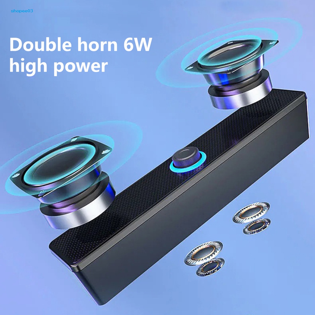 Loa Bluetooth 5.0 Âm Thanh Siêu Trầm Có Dây Thông Dụng Cho Máy Tính PC