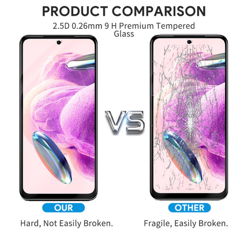 3-1 Kính Cường Lực Bảo Vệ Màn Hình Cho Xiaomi Redmi Note 12S 12 Pro 4G Redme Note12S Not 12S 12 11S 11 Pro + Plus 5G