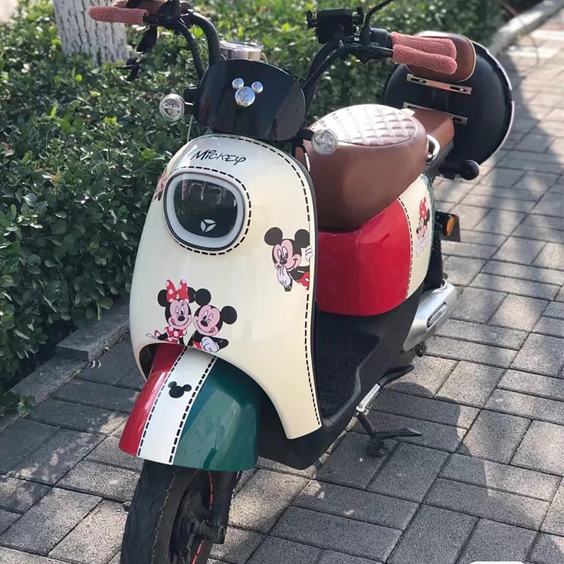 Miếng Dán Phản Quang Trang Trí Xe Hơi / Xe Máy Hình Chuột Mickey Minnie Series 01