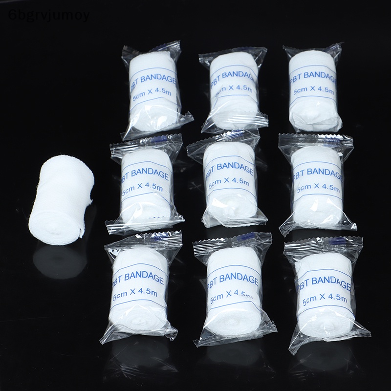 Mới 10 cuộn/Lô 5cm x 4.5m PBT băng đàn hồi Viện trợ đầu tiên Kit gạc CuộN mặc quần áo trên bán