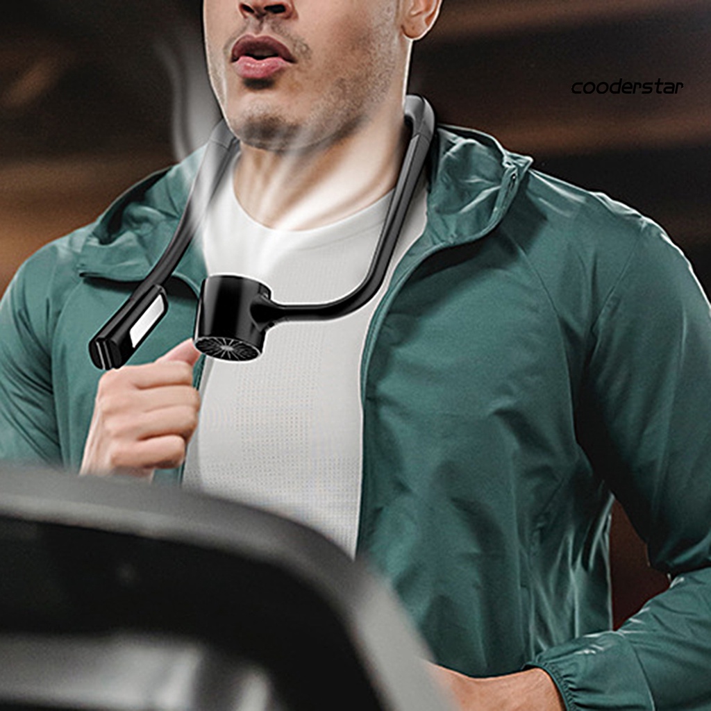 Quạt Đeo Cổ 3 Cánh Bằng ABS Không Ồn Ít Ồn Tùy Chỉnh Kèm Sạc USB Tiện Dụng Cho Gia Đình