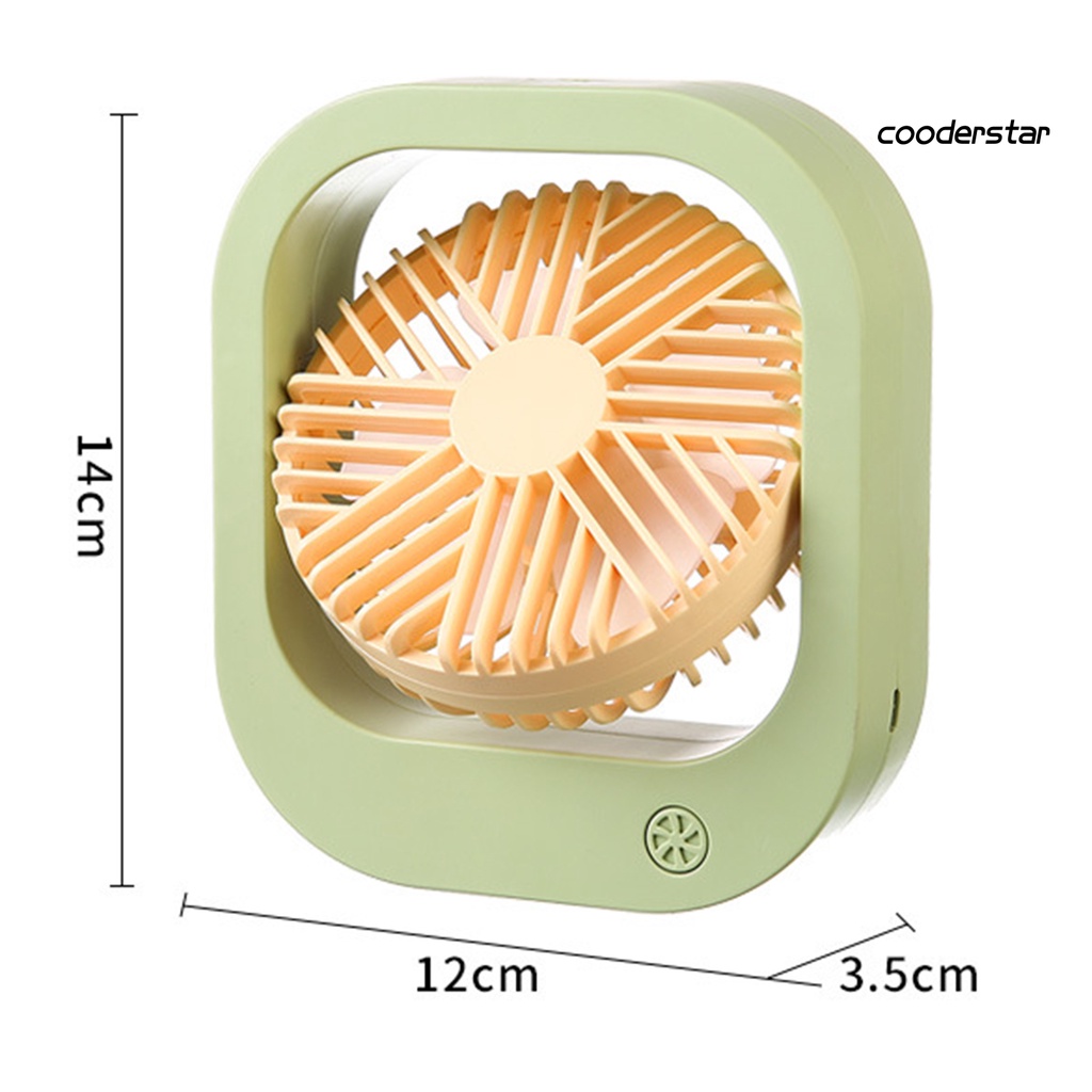 Quạt Để Bàn 2 Cánh Cỡ Nhỏ Siêu Êm Sạc USB Có Thể Điều Chỉnh