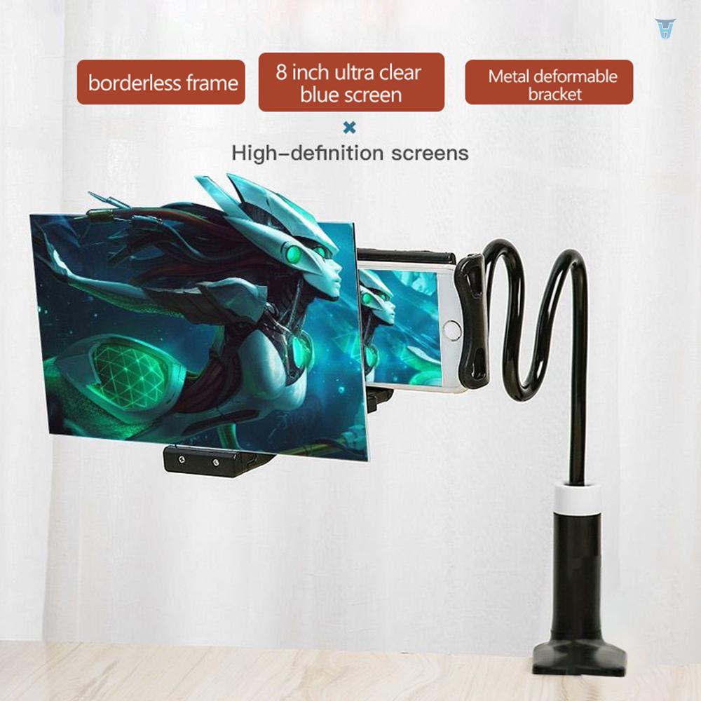 Giá Đỡ Phóng To Màn Hình Điện Thoại / Máy Chiếu 3D 8 Inch Linh Hoạt Có Thể Điều Chỉnh