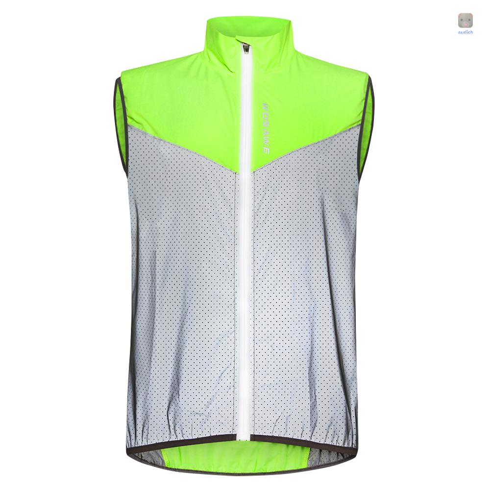 Wosawe Áo Khoác Không Tay Phản Quang Thoáng Khí Chuyên Dụng Chạy Bộ Đạp Xe Ban Đêm