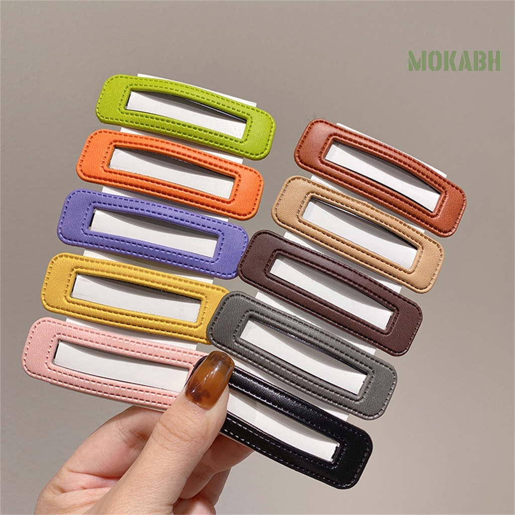 Bộ 5 Kẹp Tóc Màu Sắc Kẹo Ngọt Chống Trầy Xước Bằng Thép Không Gỉ