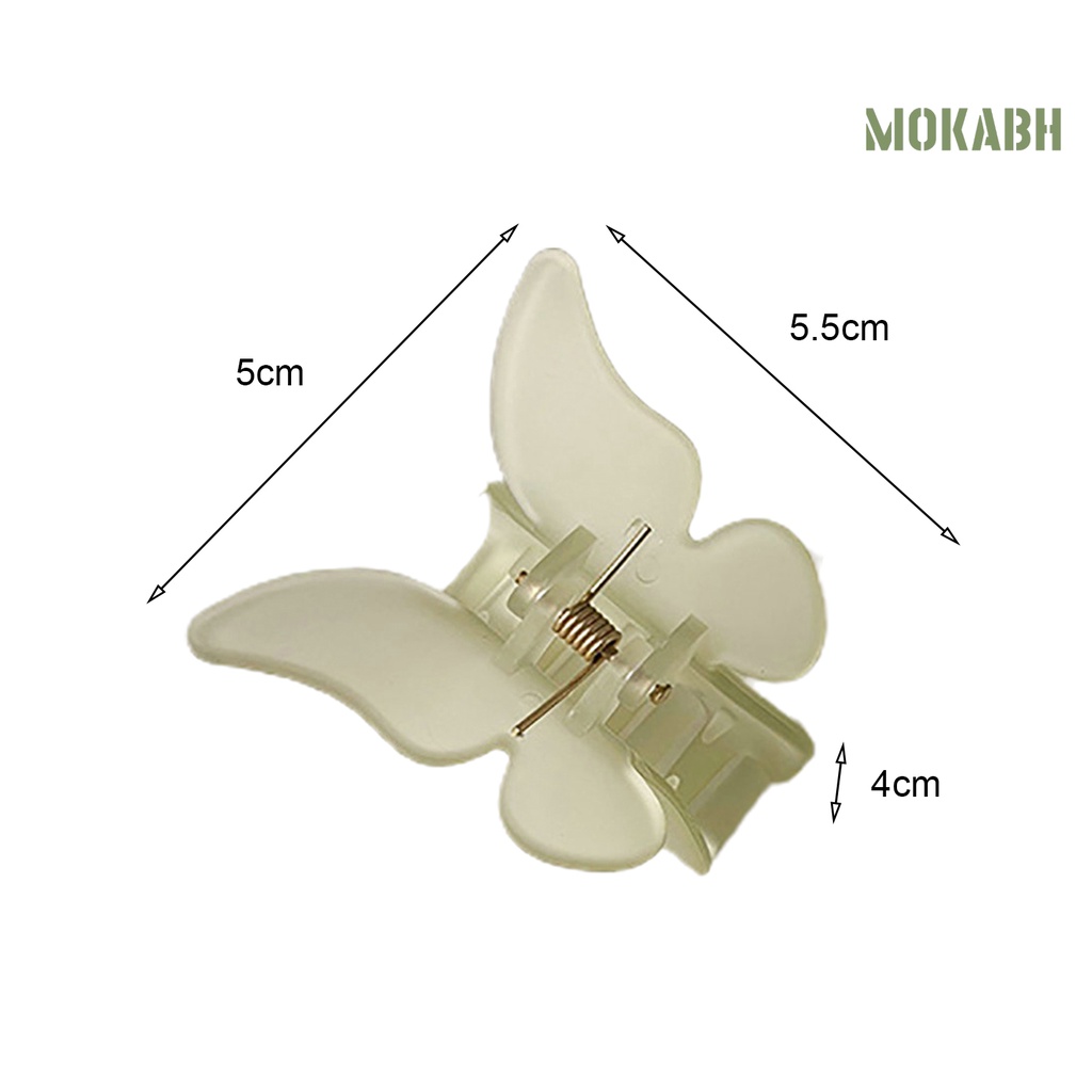 Kẹp Tóc Hình Bướm Màu Trơn Chống Trượt Thời Trang