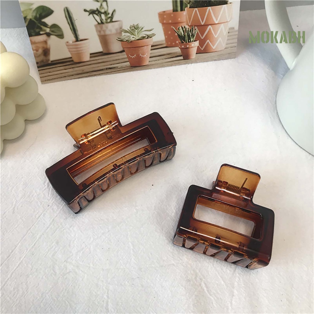 Bộ 2 Kẹp Tóc Màu Trơn Chống Biến Dạng Kiểu Dáng Đơn Giản Cho Nữ