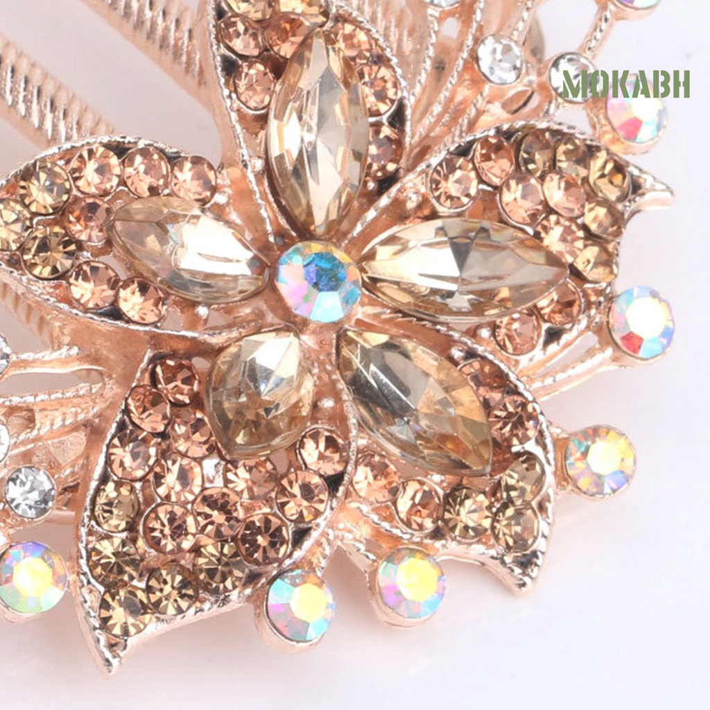 Lược Cài Tóc Năm Răng Đính Đá Lấp Lánh Thời Trang