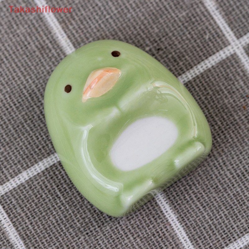 (Takashiflower) Giá Đỡ Đựng Cọ / Đũa Bằng Sứ Hình Động Vật Hoạt Hình Dễ Thương Sáng Tạo Trang Trí Nhà Cửa
