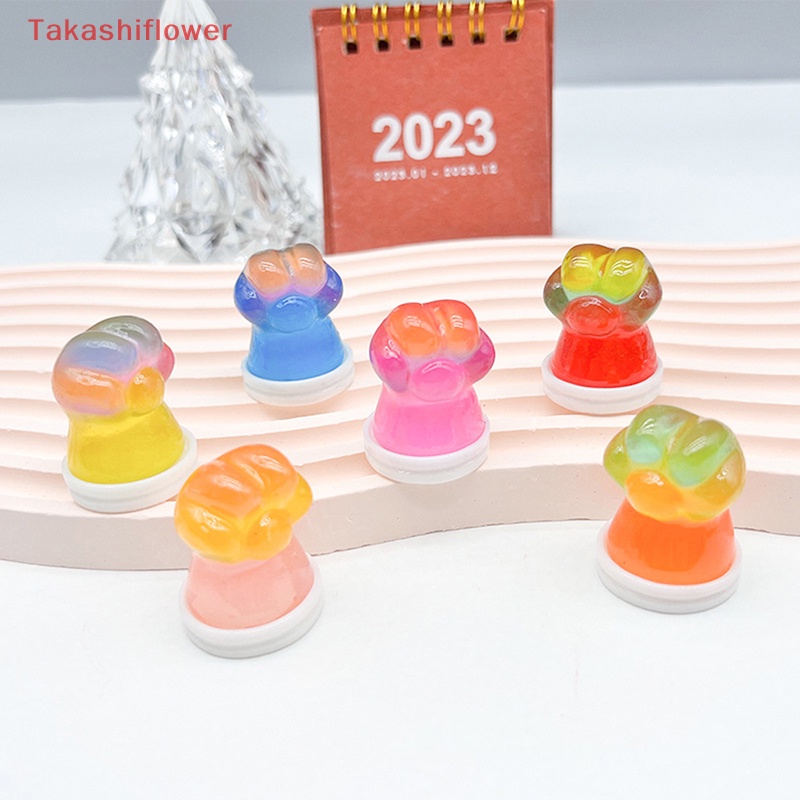 1 Đồ trang trí Móng Vuốt Mèo Mini Bằng Nhựa Resin Màu Sắc Ngẫu Nhiên Trang Trí Thủ Công