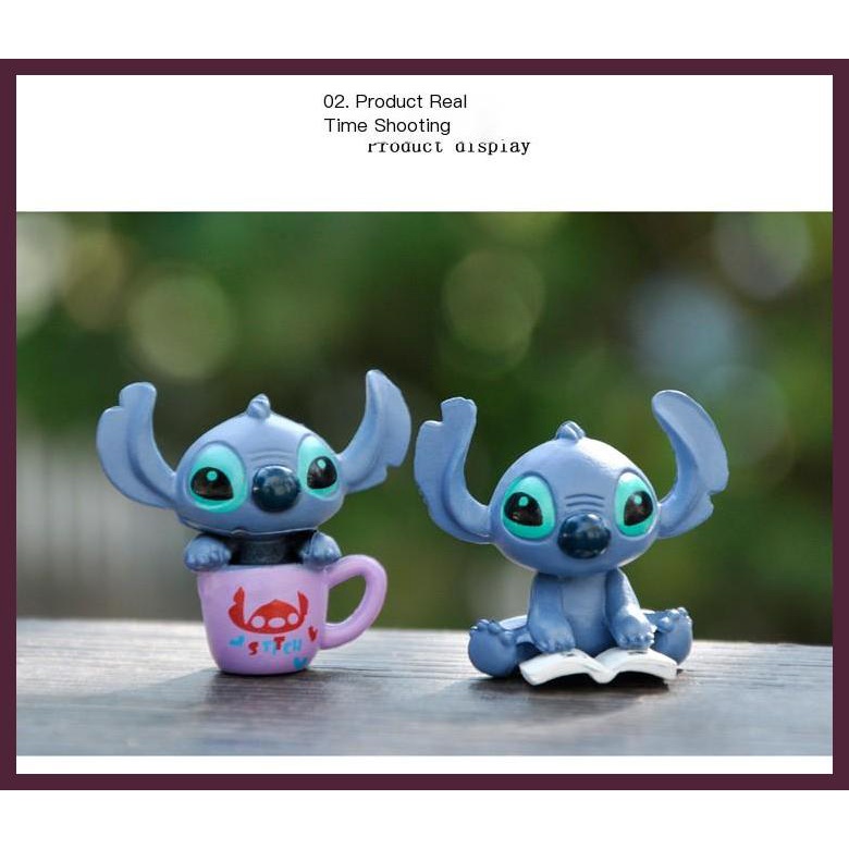 Mô Hình Nhân Vật Stitch Mini Dễ Thương Bằng PVC Chống Mài Mòn DIY