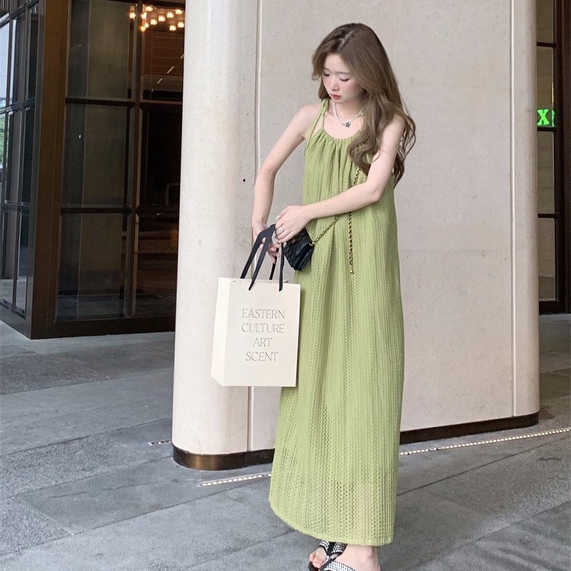 Đầm Dài Rộng Không Tay Thời Trang Mùa Hè Hàng Mới Dành Cho Bạn Nữ