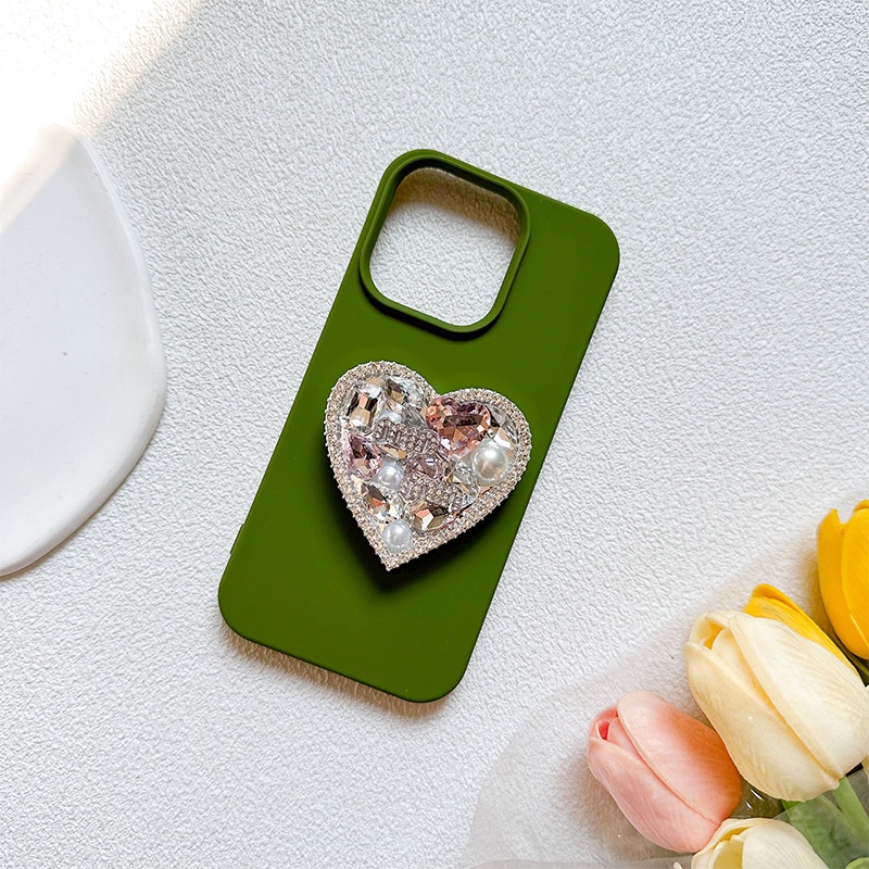 Giá Đỡ Điện Thoại Màu Bạc Hình Trái Tim 3d