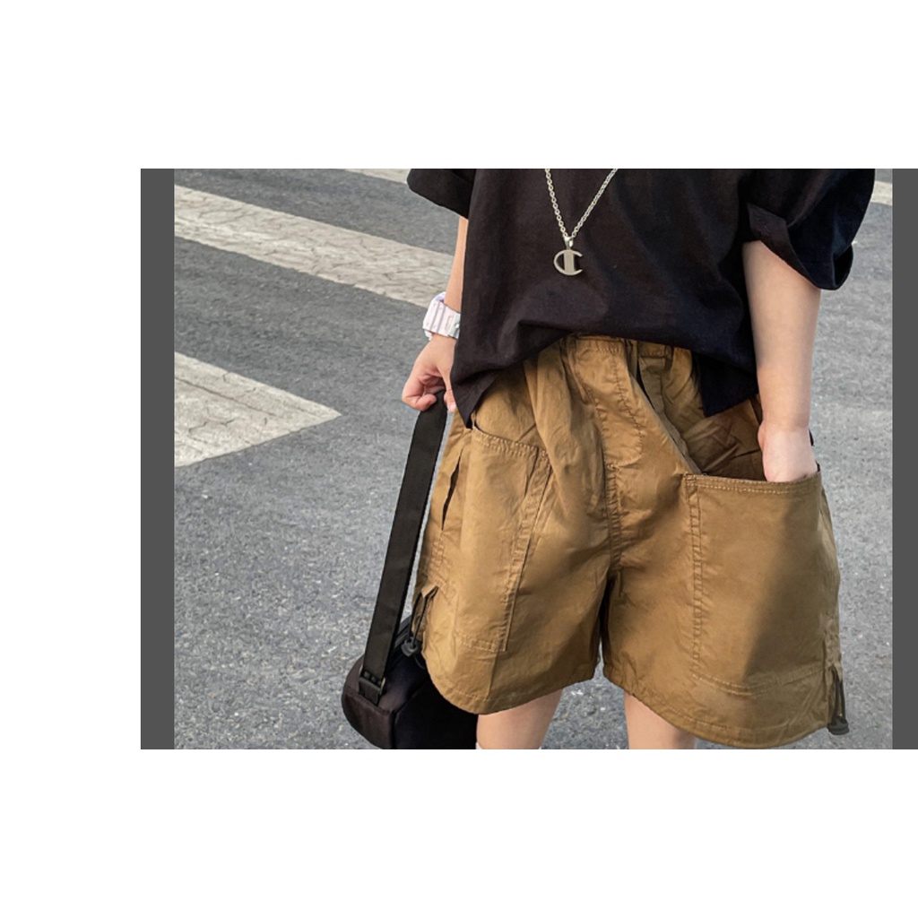 Quần short dù rút dây cá tính cho bé