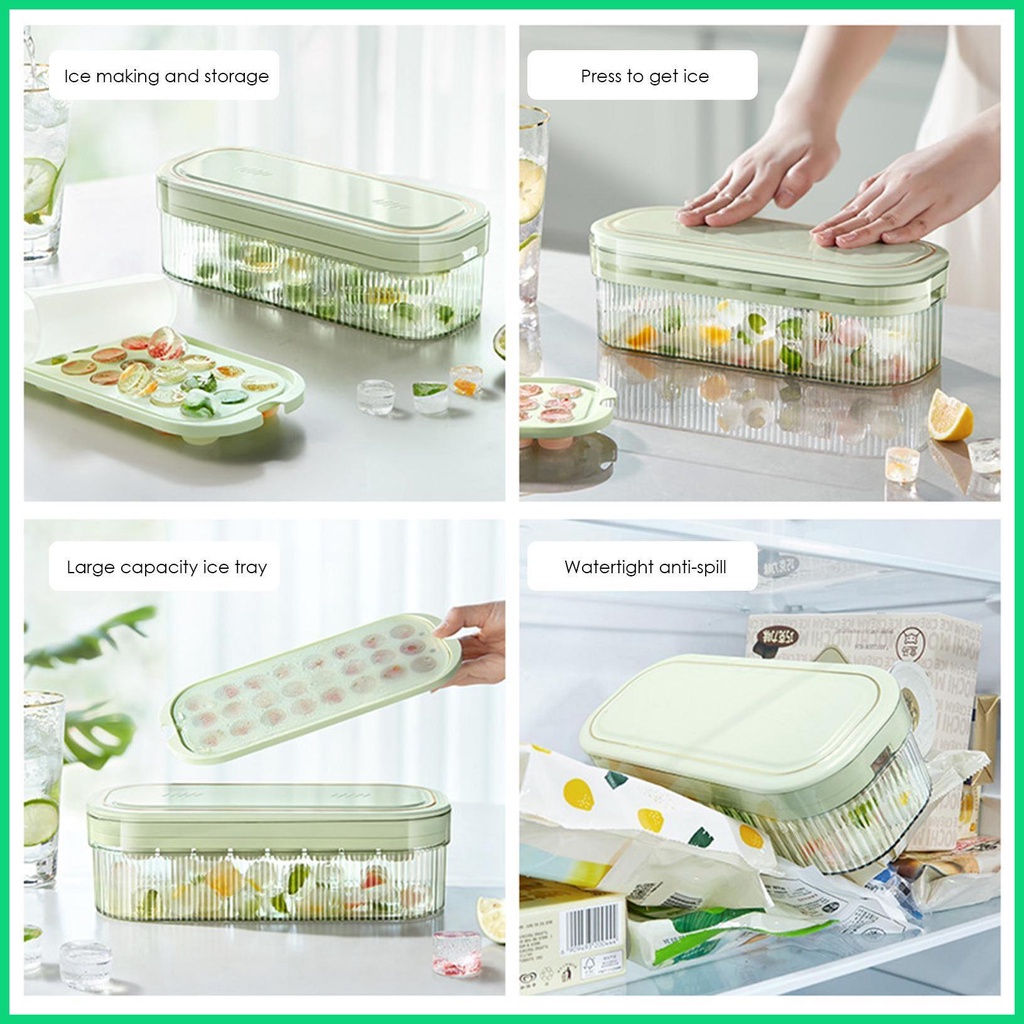 Khay Làm Đá Bằng Silicone Có Thể Xếp Chồng Lên Nhau Tiện Dụng