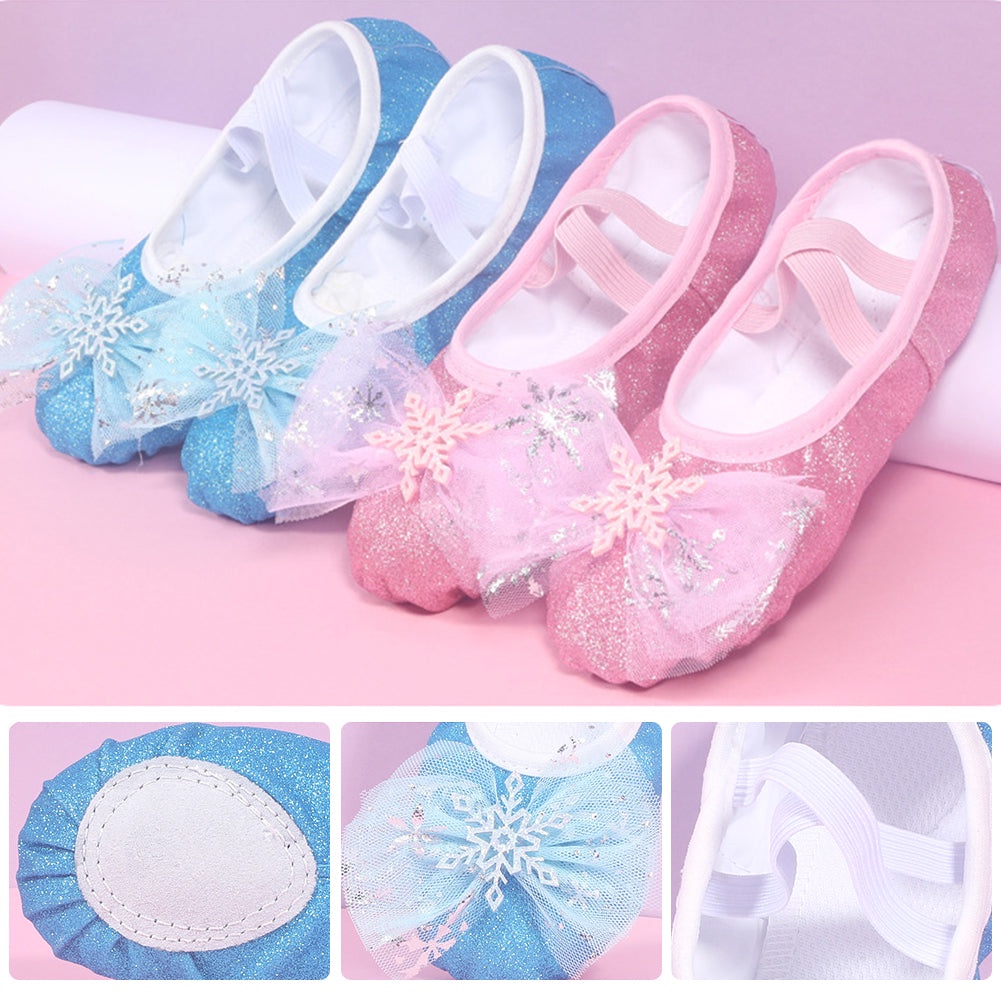 Giày Múa Ba Lê Đế Mềm Đính Nơ Xinh Xắn Cho Nữ